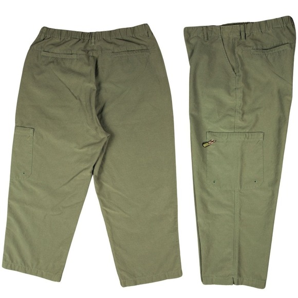 Woolrich Capris Fieldstone Cargo Pants Gorpcore Outdoor Olive Green Womens Sz 10 - Picture 2 of 8